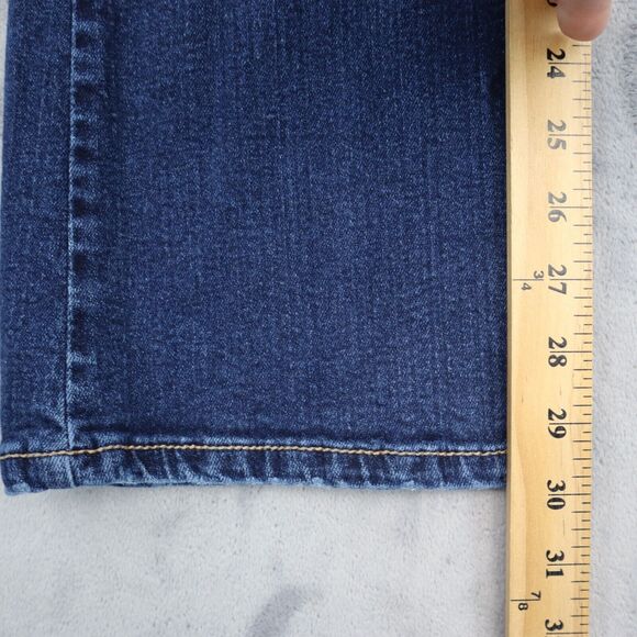 Rue21 Pants Womens 10 Blue Denim Flat Front Mid Rise Boot Pockets Jeans - Picture 7 of 16